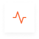 Analytics icon showing a line