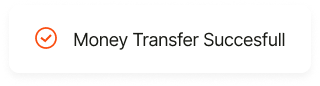 A tag showing money transaction was successful