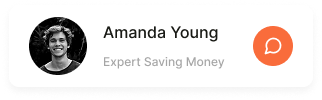 A user tag having profile-pic, name, designation, message icon